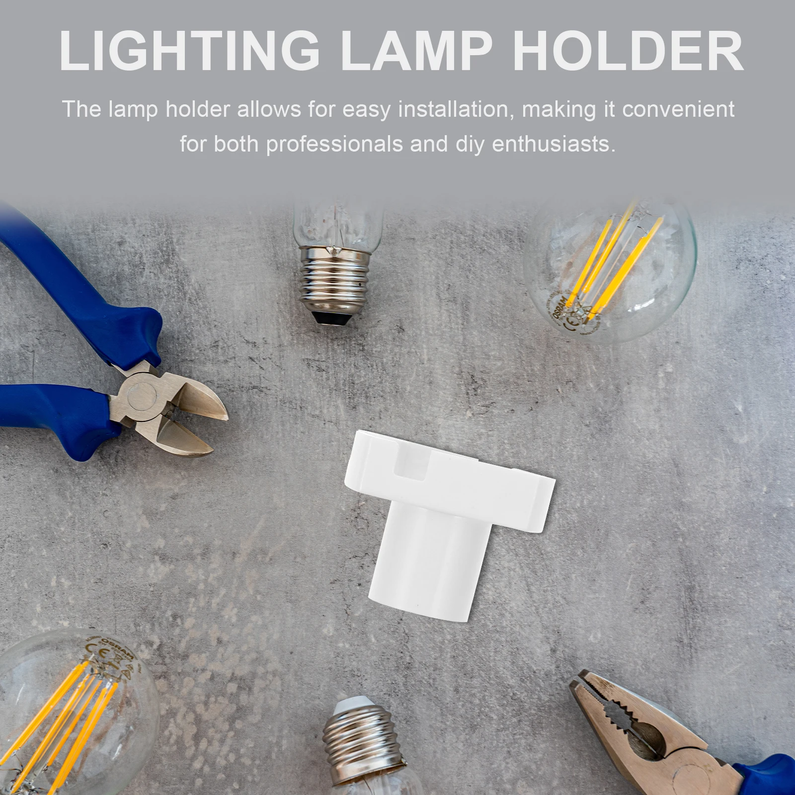 Light Replacement Pendant Metal Easy Install Screw Holder For Led Bulbs Lamp Parts Making Lamps E12 Light Base Bulb