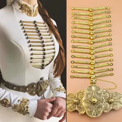 Sunspicems Caucasus Women Belt Breastplate Buckle Kazakh Bridal Wedding Jewelry Sets Retro Gold Color Turkish Ethnic Accessories