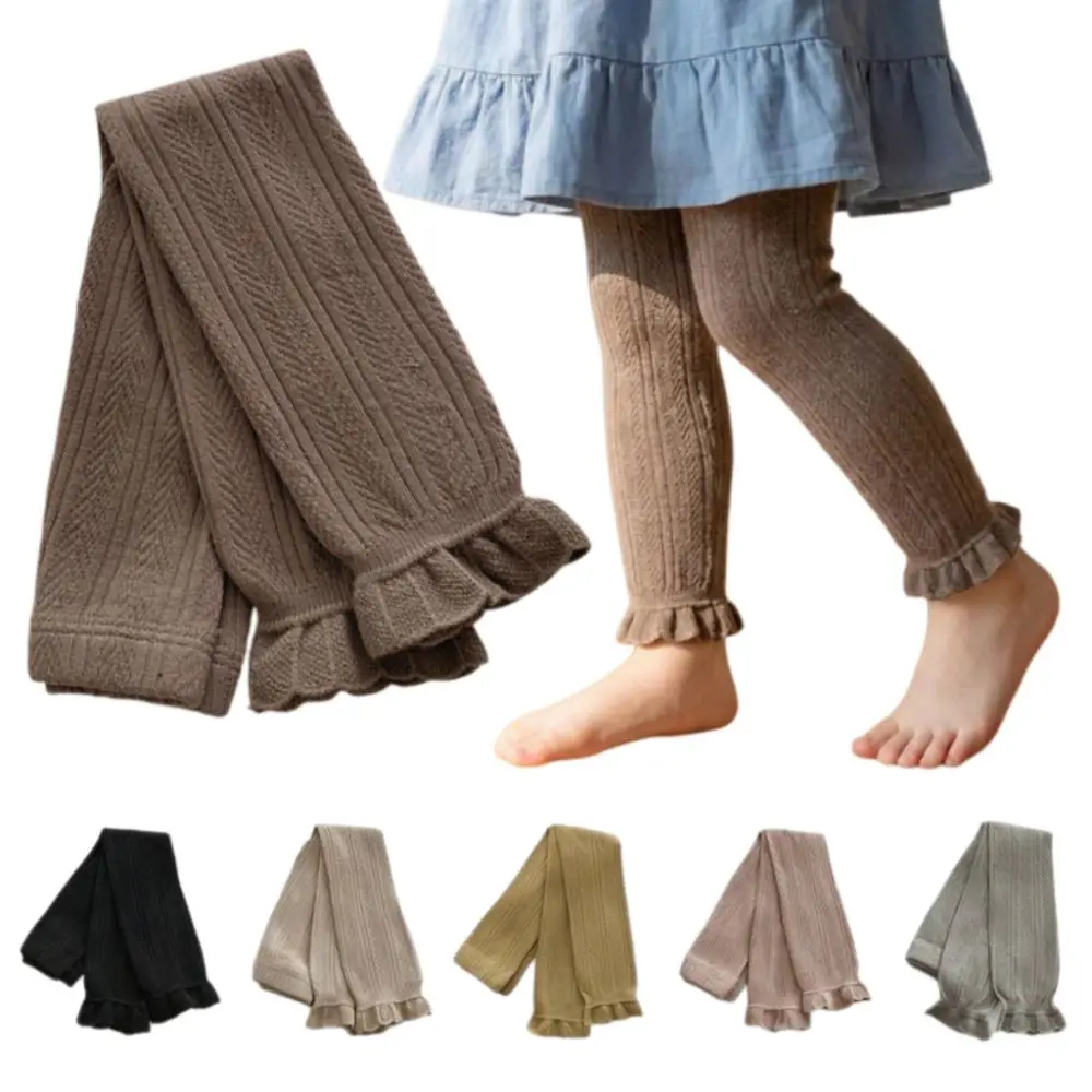 Fashion Soft Baby Legging Tight-fitting Comfort Toddler Pantyhose Warm Lotus Edge Newborn Long Pants Socks Girls 1-6 Years Old