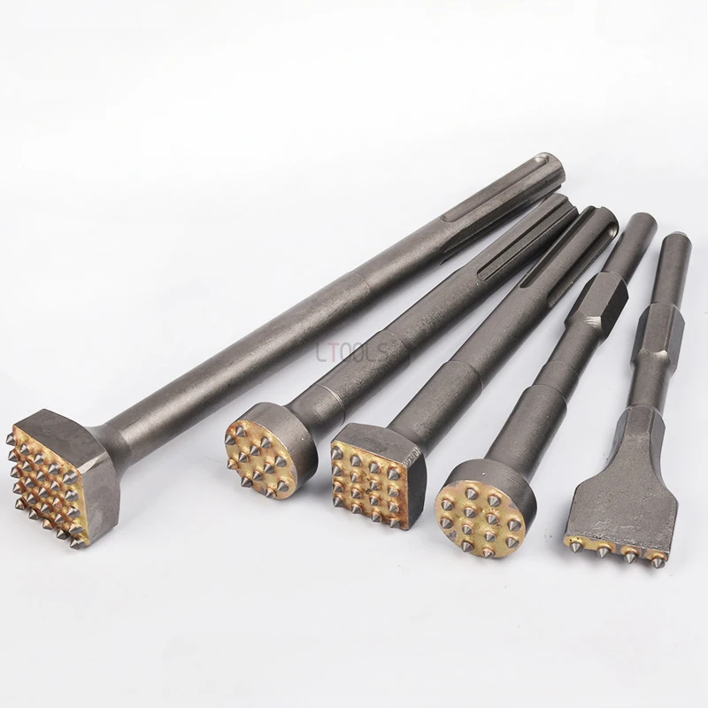 Alloy Point Groove Gouge Electric Flower Hammer Drill Bit Chisel Bridge Concrete Wall Cement Pavement Surface Roughening Tools