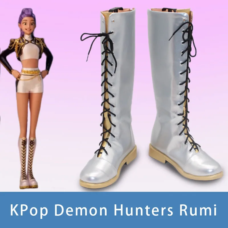 

Anime KPop Demon Hunters Rumi Cosplay Shoes HUNTR/X Rumi Cos Outfit Shoes Boots For Hallowmas Party Comicon Adult Women Men