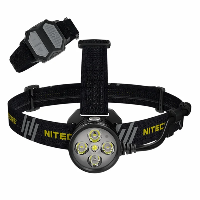 NITECORE HU60 Headlamp USB Powered Elit Headlight 1600Lumens with Remote Control Wristband