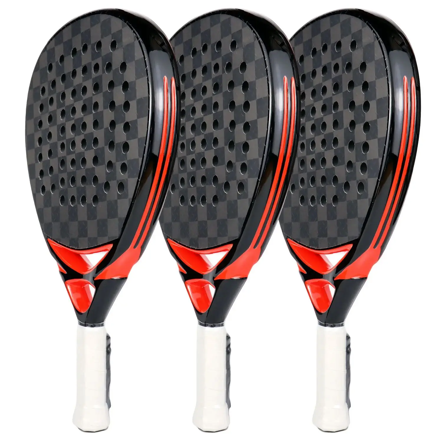 STLFBeach Racchetta da tennis 3K/12K/18K Racchetta da paddle in carbonio 3D Superficie ruvida EVA Morbida 38mm Pala da paddle Pickleball Racchetta da tennis