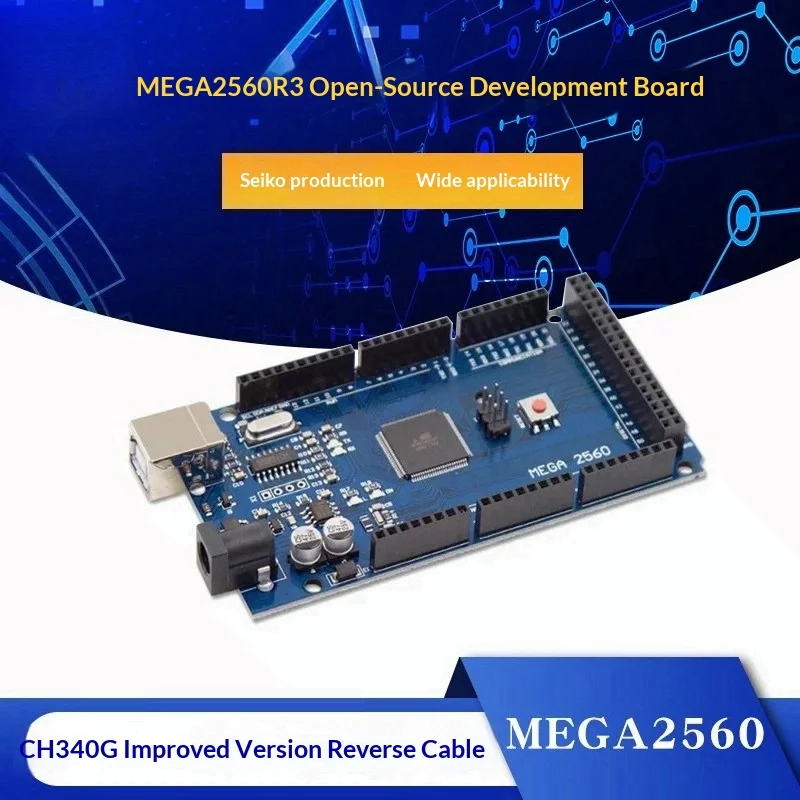 

Плата для разработки MEGA2560 R3 улучшенной версии с CH340G и открытым исходным кодом