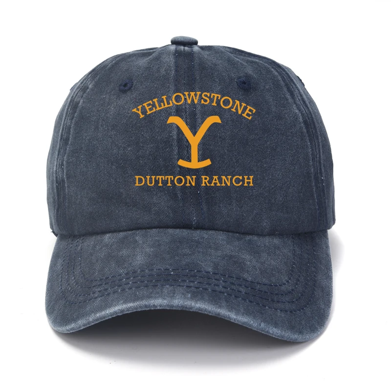 Yellowstone Dutton Ranch Baseball Cap Vintage Washed Sports Hat Distressed UV Protection Hat Unisex Snapback Hat Visors