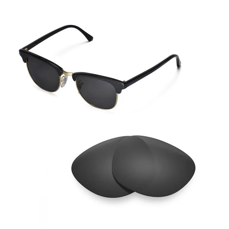 

Walleva Polarized Replacement Lenses for Ray-Ban Clubmaster RB3016 49mm Sunglasses