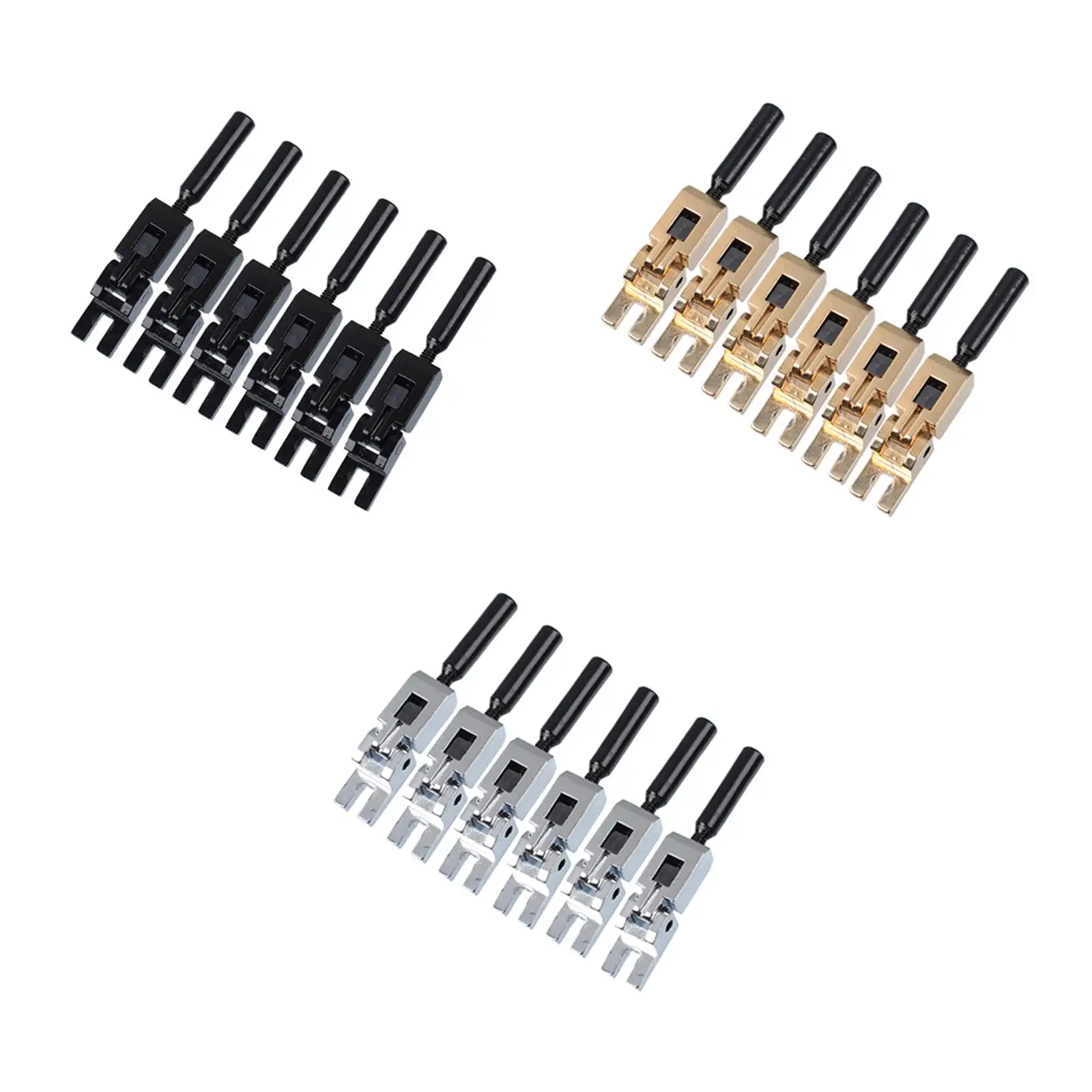 6 قطع مغلقة السروج قطع غيار الأدوات نظام قفل مزدوج ملحقات الغيتار الكهربائي المعادن الصلبة استبدال مباشرة #3