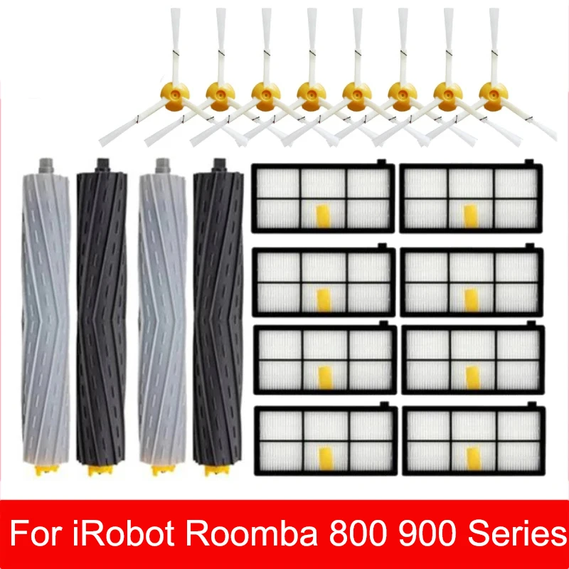 For iRobot Roomba Parts Kit Series 800 860 865 866 870 871 880 885 886 890 900 960 966 980 Main Side Brush Hepa Filter