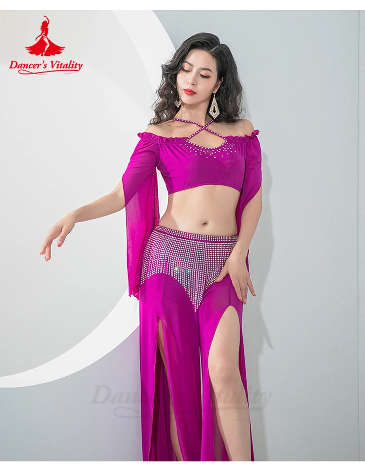 Top Danza Del Ventre Con Monete E Spalle Scoperte – Crop Top Corto In Chiffon Con Paillettes, Taglia Unica