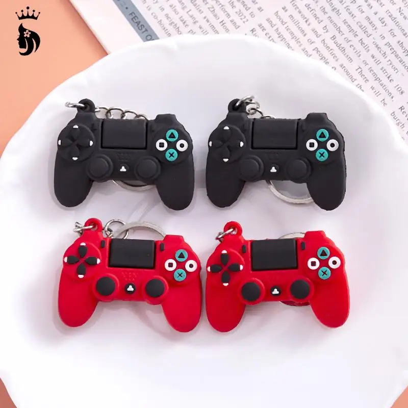 Classic Game Controller Keychain Rubber Video Gaming Keyring Gamer Gift Accessories