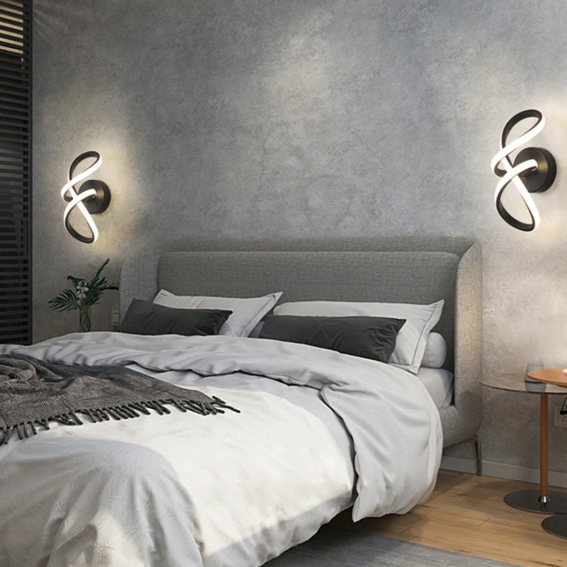 Nordic Modern LED Wall Lamp Wall Decoration For Living Room Bedroom Bedside Wall Lamp Minimalist Indoor Lighting Decoration