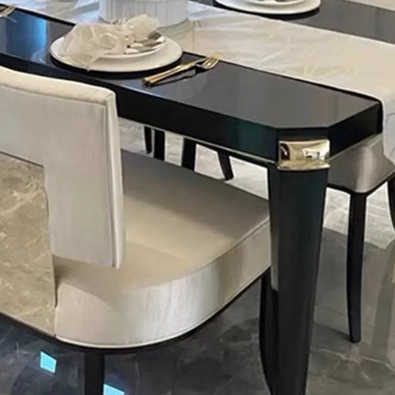 Relaxing Design Dining Table Modern Living Nordic Minimalist Dining Table Rectangle Black Mesa De Comedor Kitchen Furniture