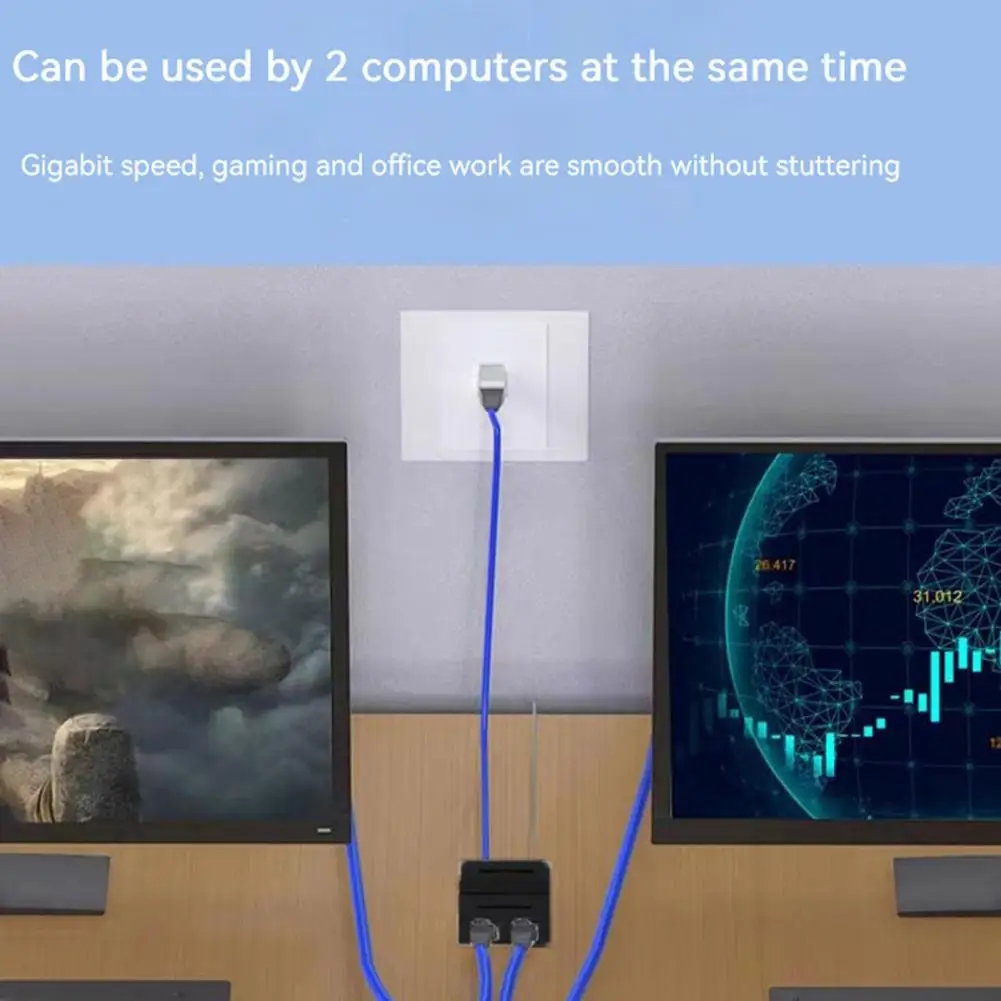 Interruptor Ethernet de transmisión de alta velocidad, divisor de red Gigabit compacto, extensor Ethernet flexible para el hogar