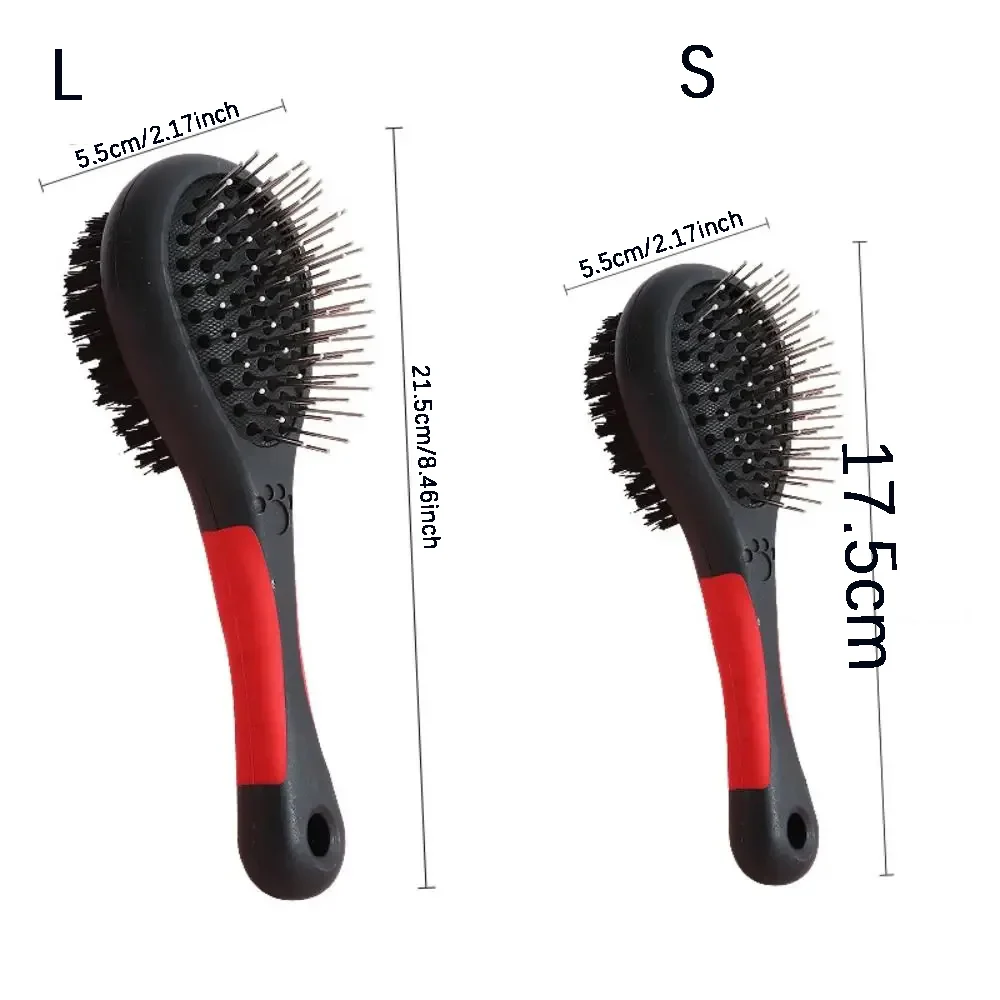 Pet Dog Needle Comb Durable Double-Sided Bathing Brush Plastic Massage Beauty Bristle Brush Floating Hair Remove Grooming Tools