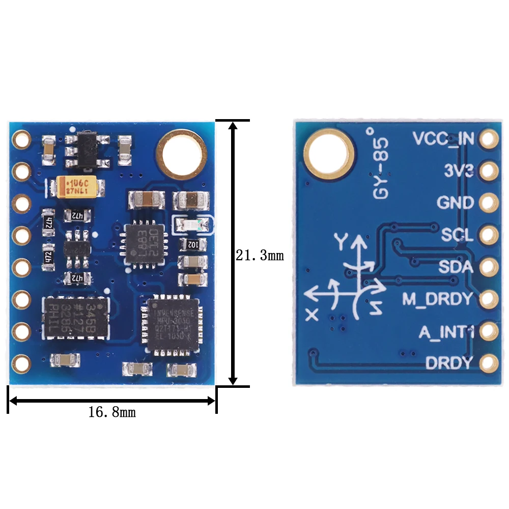 GY-85 BMP085 Módulo de Sensor de 9 ejes, 3V-5V, ITG3205 + ADXL345 + HMC5883L, 9DOF 6DOF, Sensor IMU