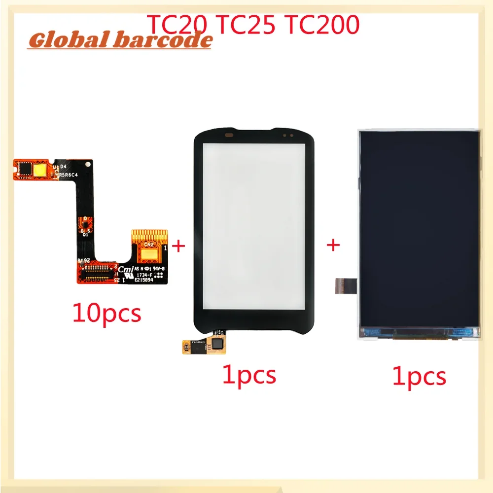 

10Pcs Scanner Flex Cable for SE4710+1Pcs LCD&touch Display Module Replacement for Symbol TC20 TC200 TC25