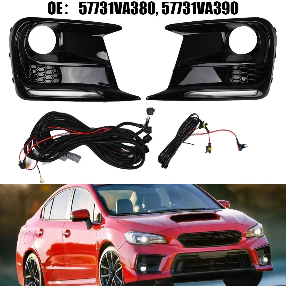 

LED Daytime Running Lights Fog Bezel DRL Kit High Quality For 2018-2021 57731VA410 Direct Installation Car Accessories