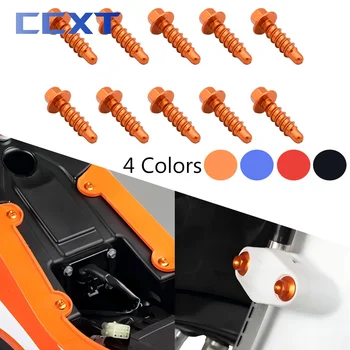 Kit de tornillos autorroscantes CNC para motocicleta, piezas universales para KTM SX SXF XC XCW XCF EXC EXCF 125-530 2004-2021 2022 2023, 10 Uds.