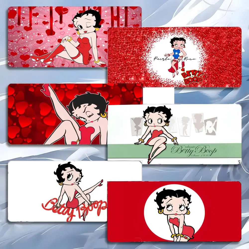 

Коврик для мыши с изображением Бетти Буп в винтажном стиле, большой игровой коврик с утолщенной кромкой для ПК, настольный коврик для стола