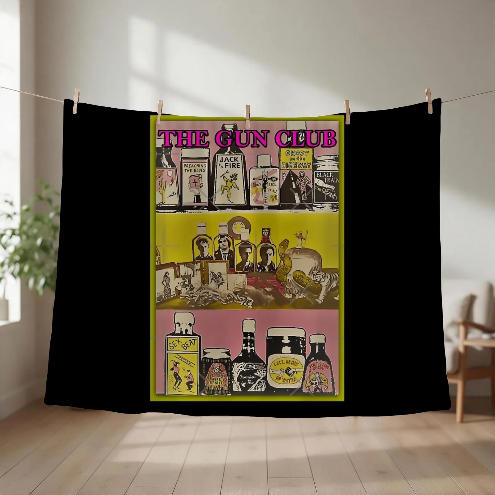 The Gun Club Throw Blanket couch cozy soft plush fuzzy picnic outdoor blanket
