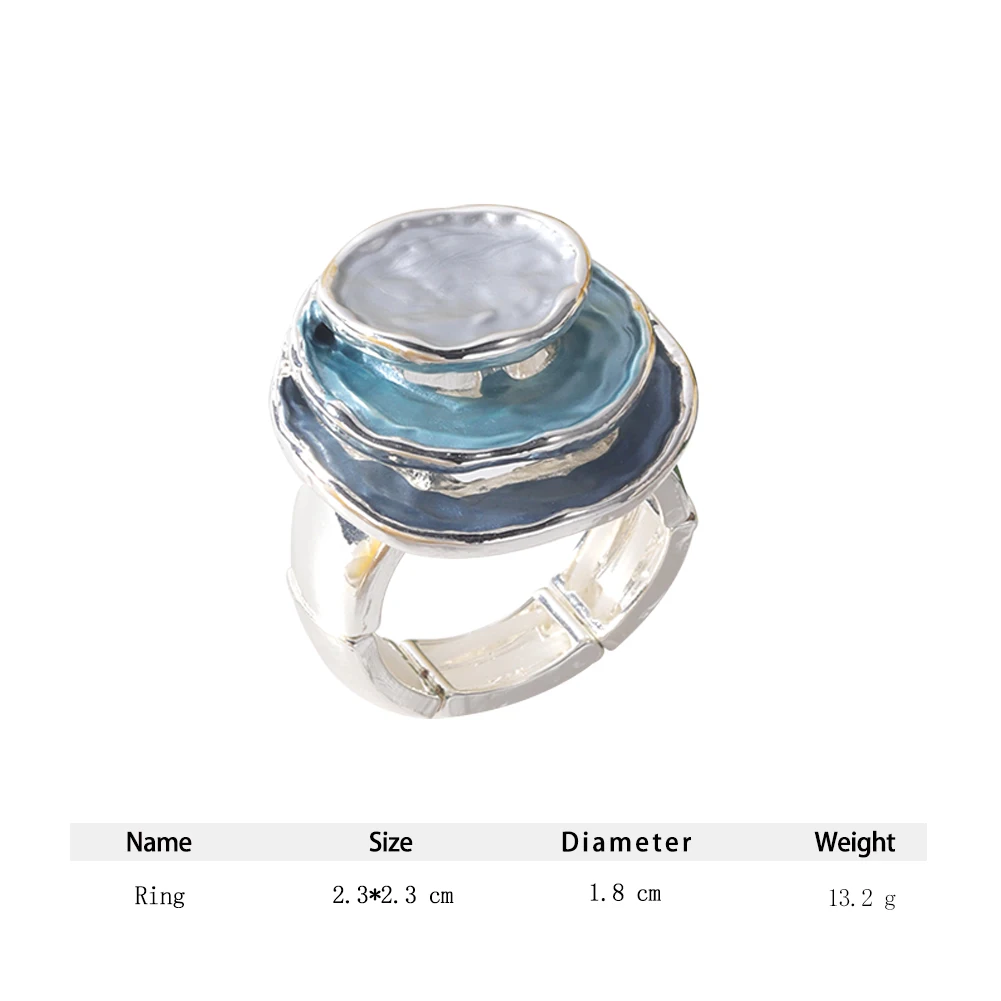New in Rings Orange Layered Circular Girl Jewelry Women Christmas Luxury Vintage Adjustable Aesthetic Trends 2023 Ring for Women