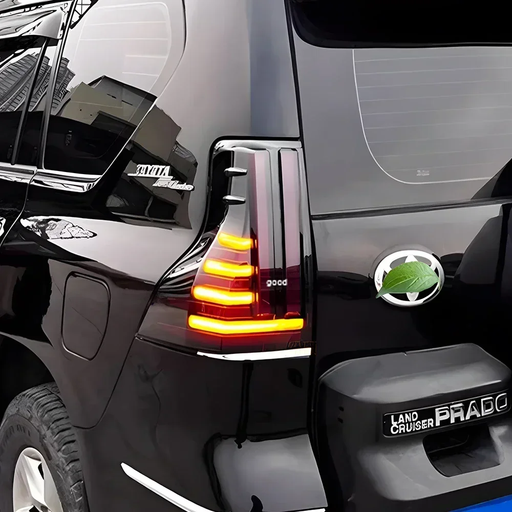 

Для Toyota Prado 2010-2023 автоматические задние фонари в сборе, обновление динамического поворота, светодиодные автомобильные задние фонари, аксессуары Plug and Play