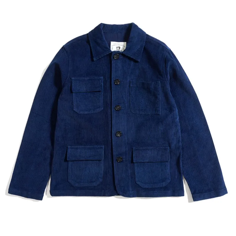 

Japanese-Style Retro High Quality Amekaji Style Wear Men's Blue Dyed Jacket Jacket