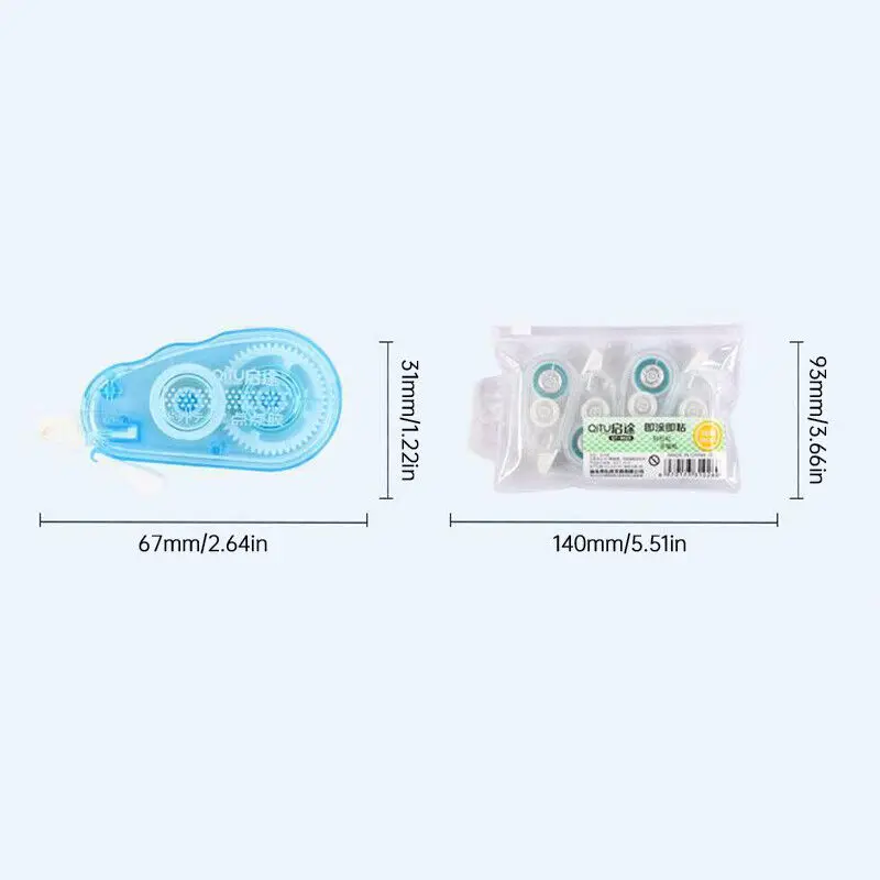 Cinta adhesiva de doble cara para manualidades, cintas decorativas de 5m x 5mm para diario, álbum de recortes, suministros de papelería escolar