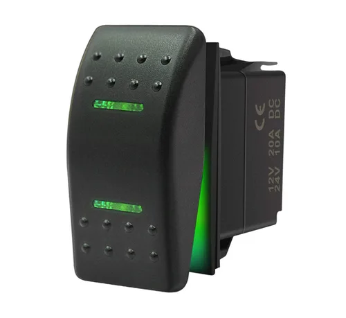 Interruptor de Joystick de 7 pines, DC12V-24V, 20a, resistente al agua IP65, instantáneo, resistente al agua, sin/apagado/sin luz LED roja