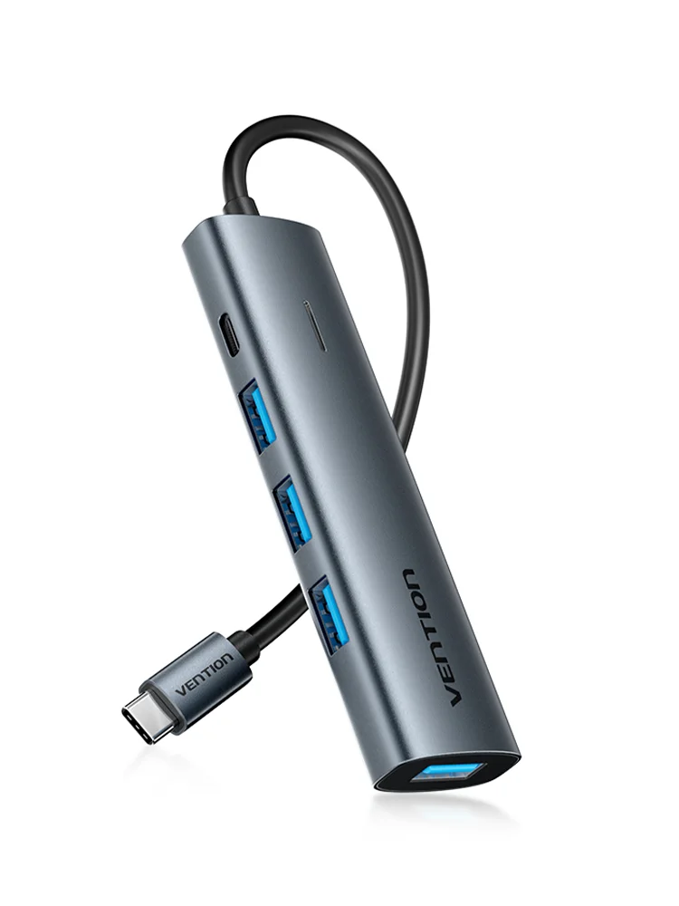 Vention USB C HUB Szybki rozdzielacz USB z 4 portami, typ C na USB A 3.0, adapter do MacBook Pro, iPada, iPhone'a, Samsunga, Lenovo i laptopów — zdjęcie produktu 7