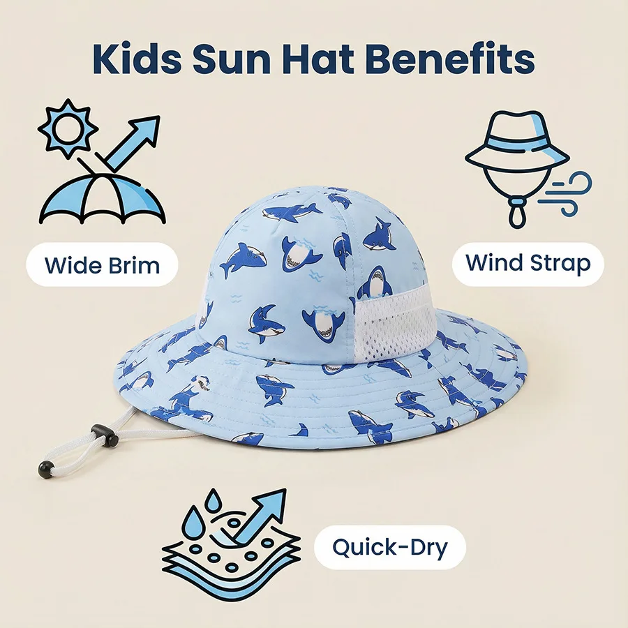1-2 Jahre 3-5 Jahre 6-10 Jahre Kinder-Sonnenschutzhut 2026 Frühling/Sommer Leichter Bedruckter Fischerhut für Jungen und Mädchen Strand-Sonnenschutz S – Detail 23