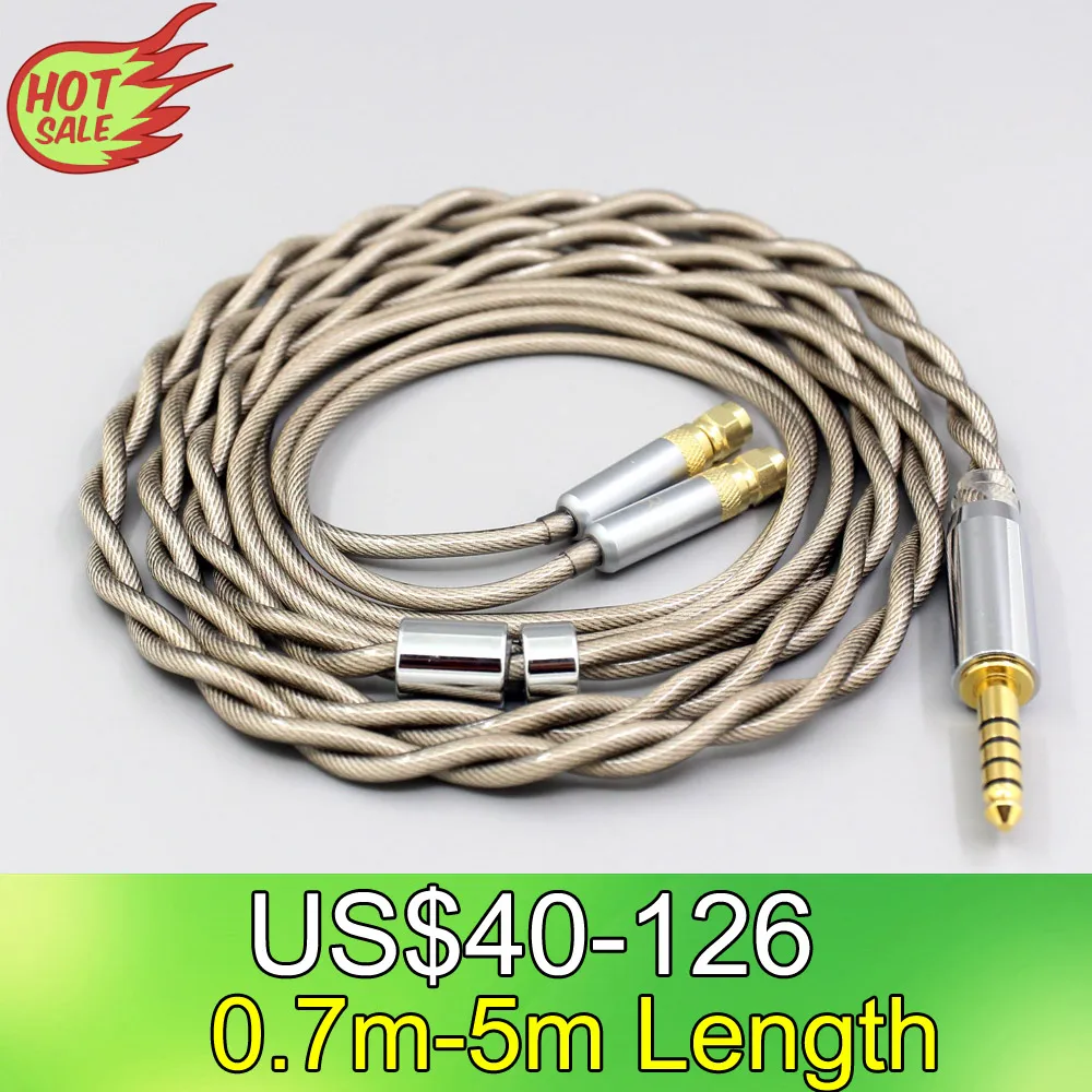 

LN007841 Type6 756 core 7n Litz OCC Silver Plated Earphone Cable For HiFiMan HE400 HE5 HE6 HE300 HE4 HE500 HE6 Headphone