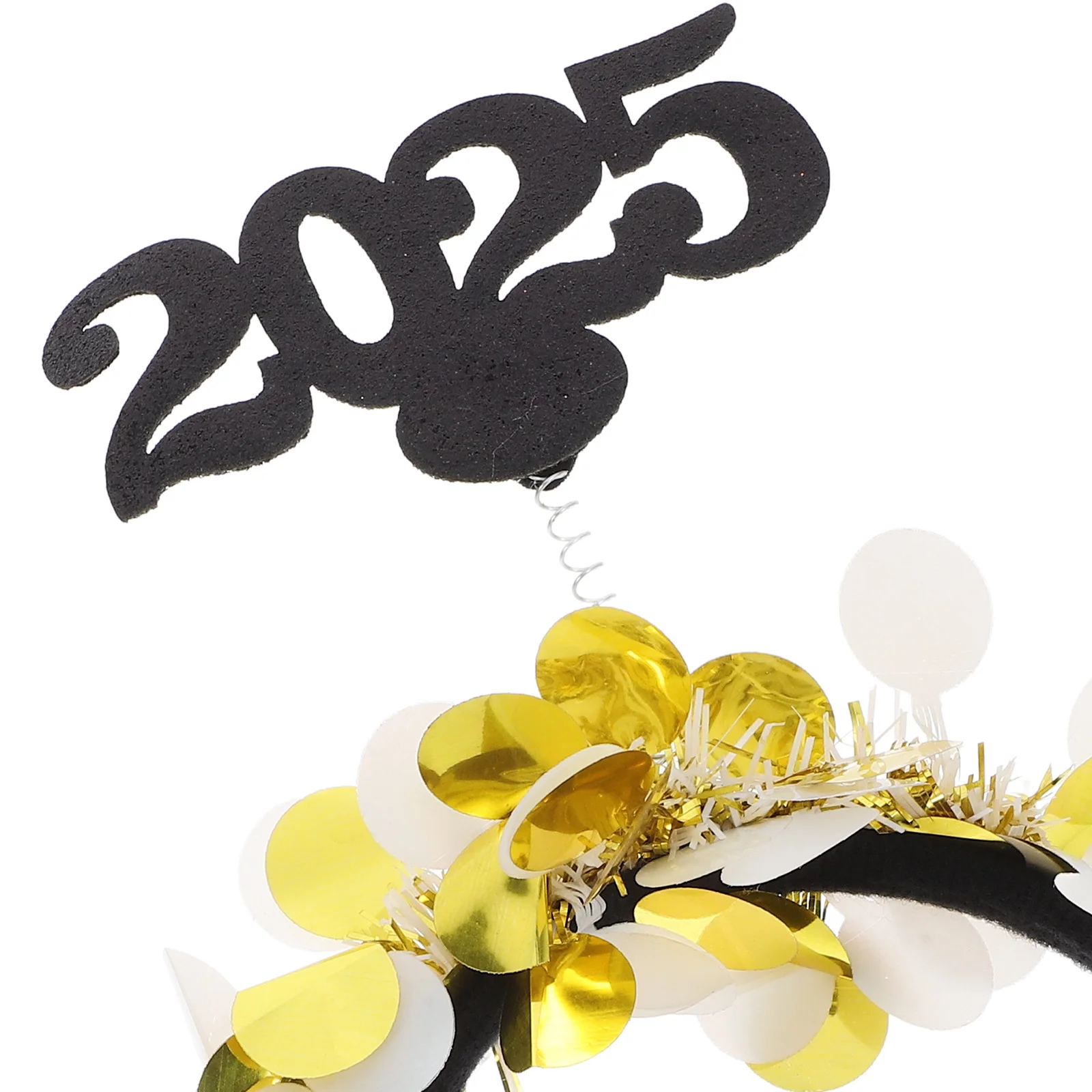 

2025 New Year Headband Sequin Glitter Party Headwear Lightweight Comfortable Holiday Accessories New Year Headband