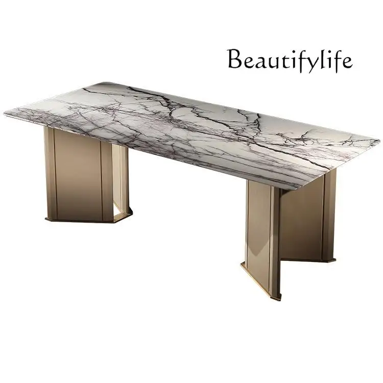 

Natural Fragrance Xuemei Marble Dining-Table Desk Decoration Living Room Decoration Modern Simplicity