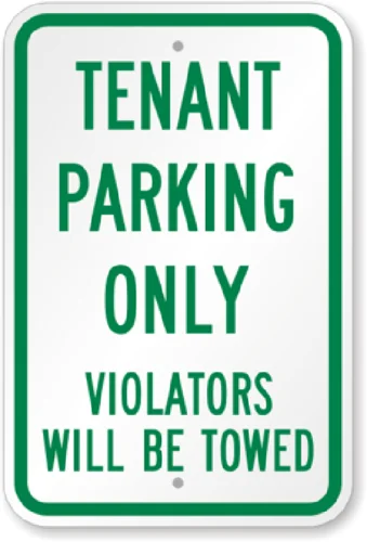 

Tenant Parking Only Sign Weatherproof Aluminum 8"x12"