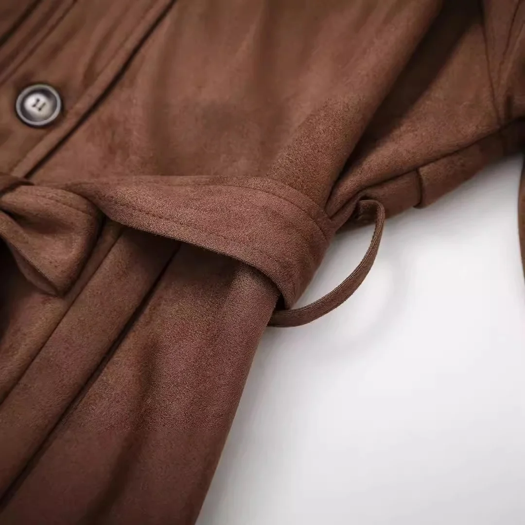 2024年冬 レディース ロング ダブルブレードカラー ジャケットコート ティエンデッドポリエステル生地 レディース プレミアム品質 ウィンドブレーカー