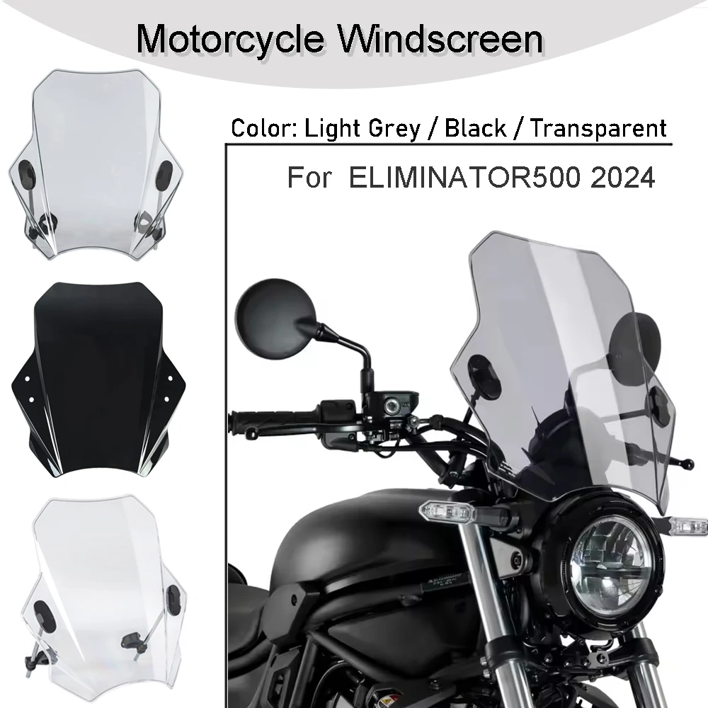 

Для ELIMINATOR 500 ELIMINATOR500 2024, переднее лобовое стекло, лобовое стекло, дефлектор, защита от ветрового стекла
