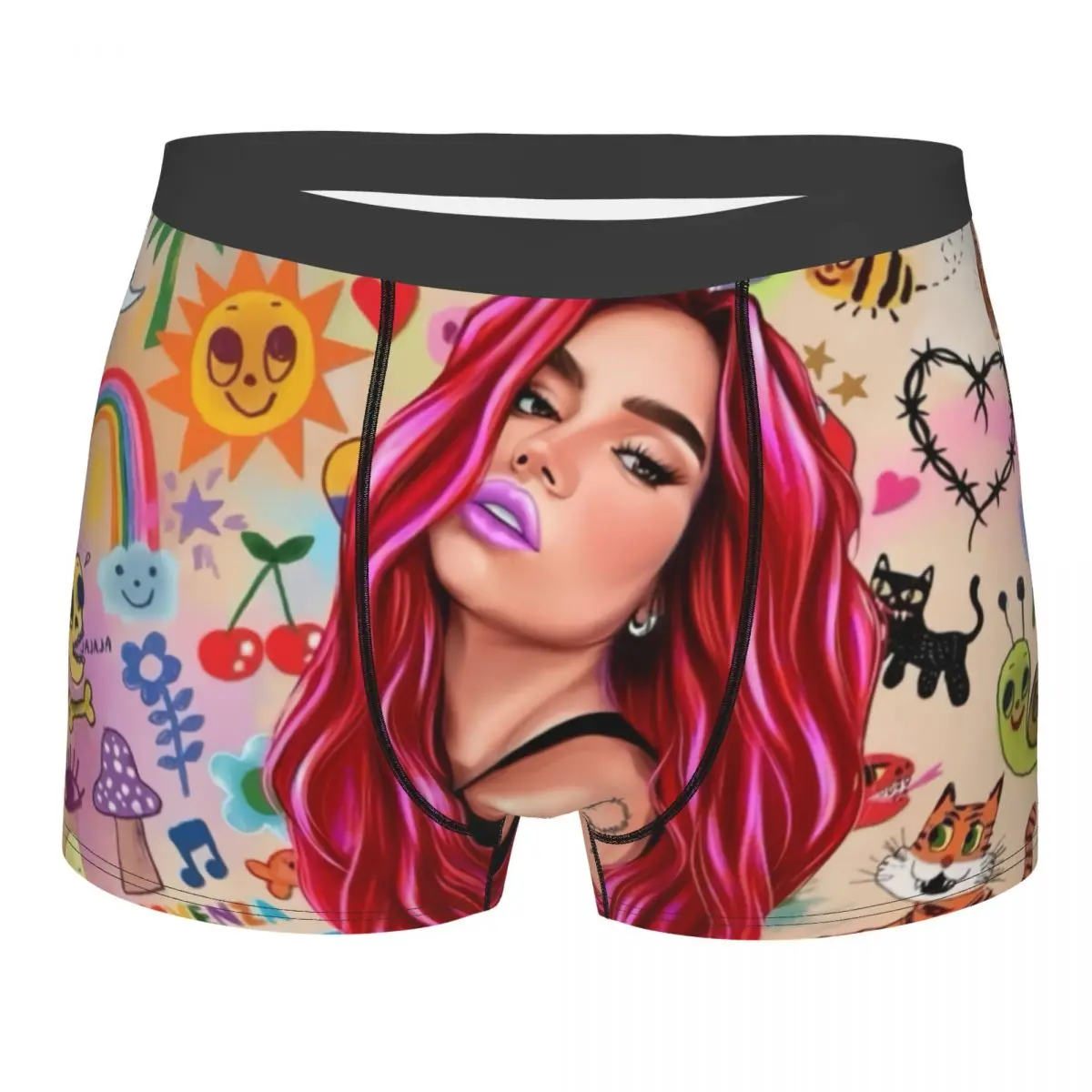 

Reggae Singer Karol G Underwear Men Sexy Printed Customized Boxer Shorts Panties