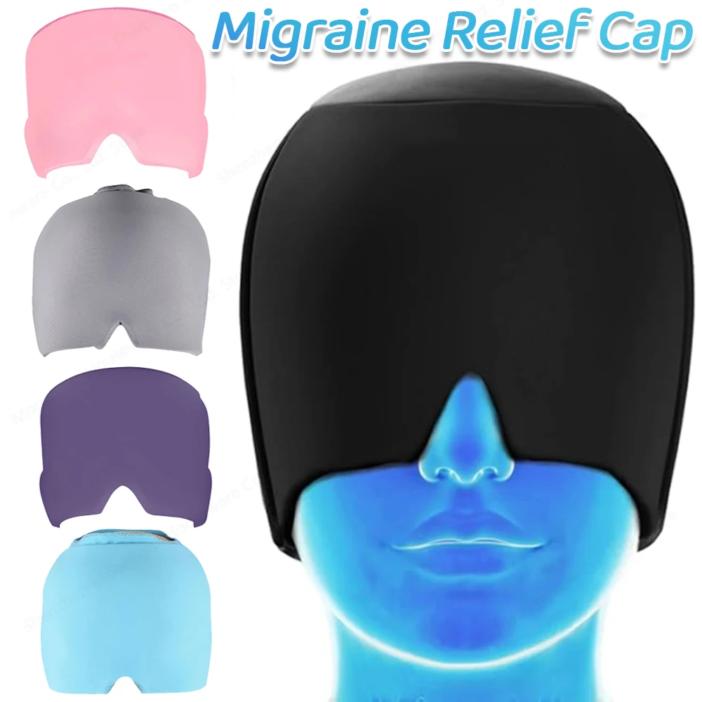 Migraine Relief Hat headache hat Gel Hot Cold Therapy Ice Cap For Relieve Pain Ice Hat Eye Mask Stress Pressure Pain Relief