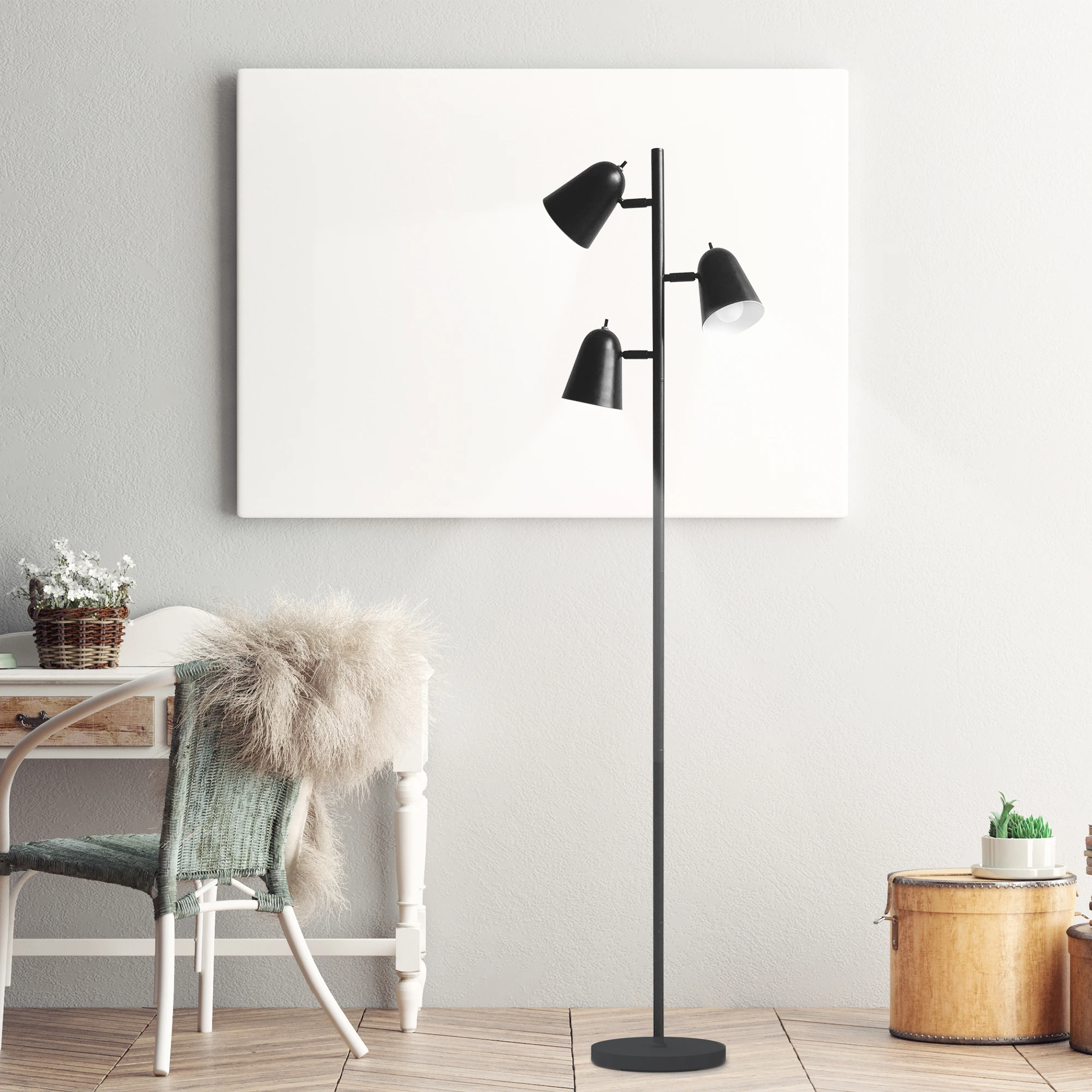 68" Tree Floor Lamp with 3 Bulbs Included