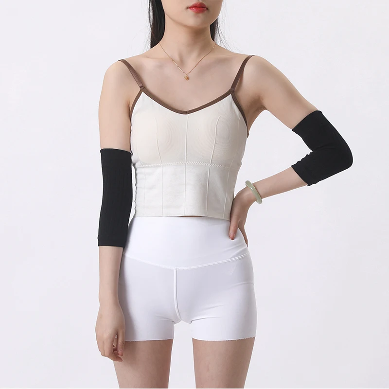 Kobiety pochłaniają pot, nałokietniki wspierać elastyczna bawełna siłownię biegnącą sportową jogę do biegania rękaw na ramię bandaż z dzianiny