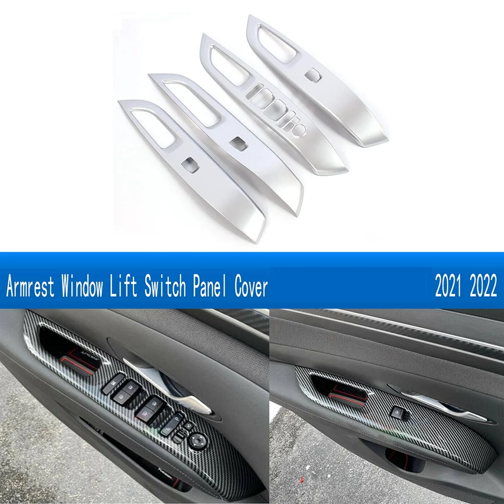 Car Armrest Window Lift Switch Panel Cover Window Switch Trim for Hyundai Tucson NX4 2021 2022