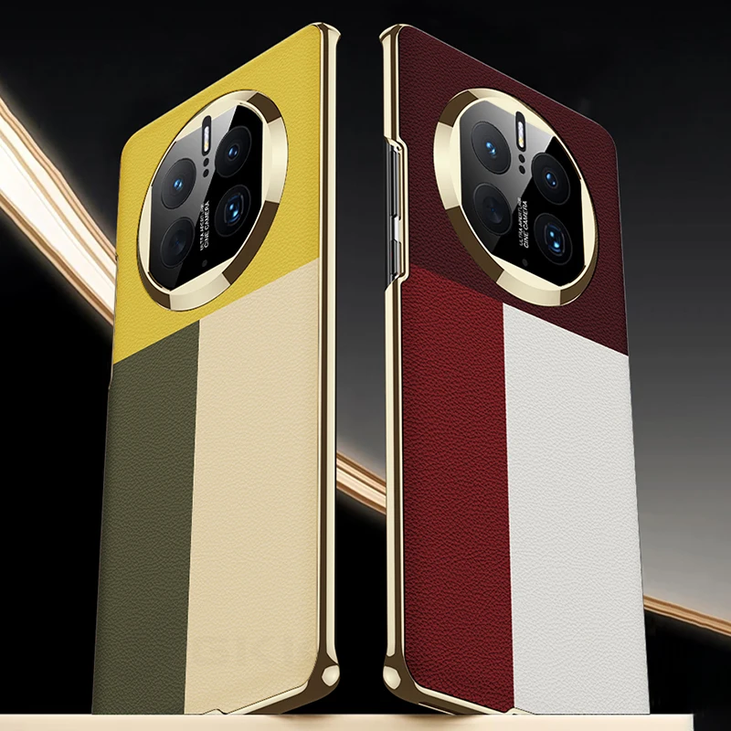 

Оригинальный чехол для Huawei Mate X5 X6 P50Pocket, роскошное покрытие, окрашенный кожаный защитный чехол для камеры для Huawei Pocket2, чехол