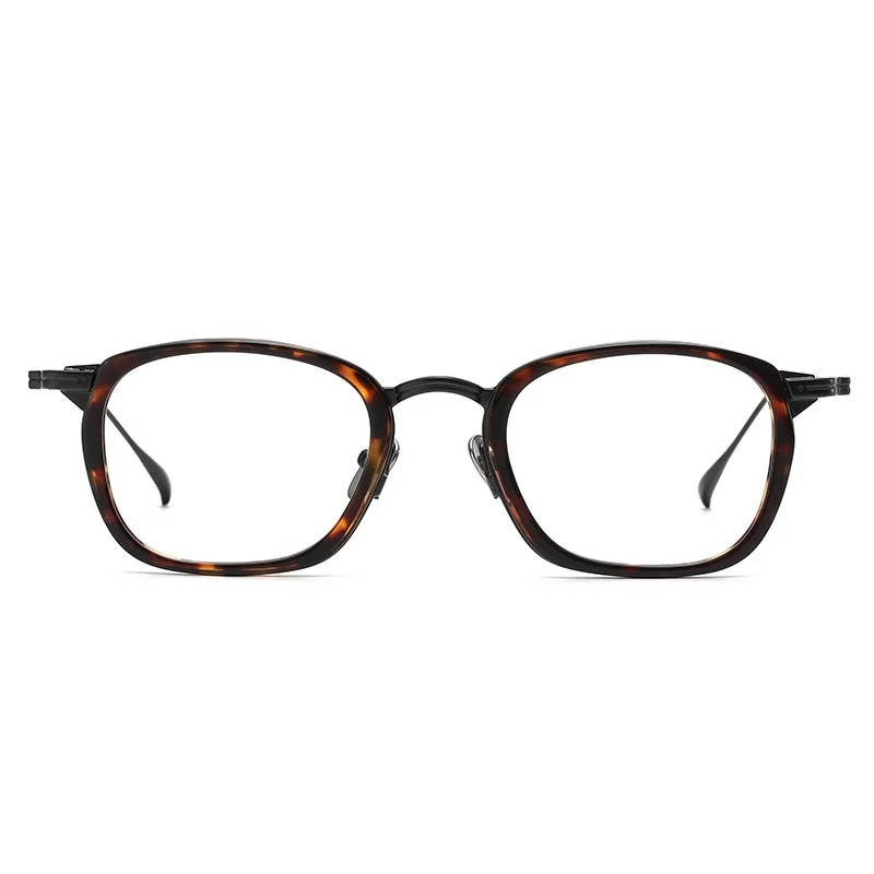 Titanium Eyeglass Frame Retro Polygonal Men's And Women's Eyeglass Frame Anti Blue Light Optical Prescription Frame 2123