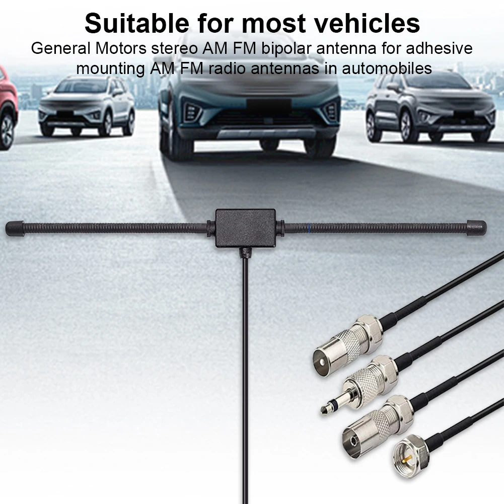 

Universal Car Dipole Antenna Stereo Hidden Adhesive Mount AM FM Radio Antenna for Car FM TV Radio Station
