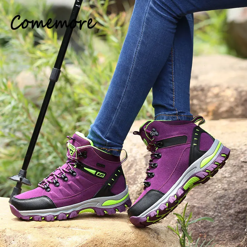 Comemore Waterproof Winter Hiking Shoe Women High Top Non-slip Sneakers Adult Couple Shoes Sport Casual 2023 Woman Men Boots 46