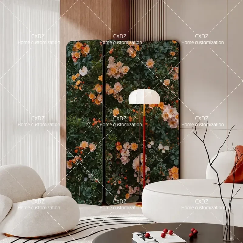Nordic Style Folding Screen Mobile Room Divider for Living Room Bedroom Office Porch Decorative Partition Background Baffle