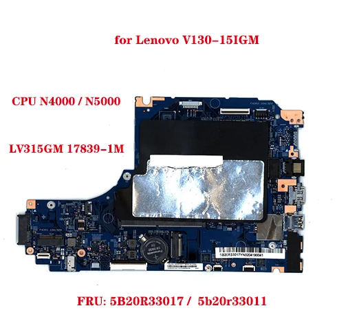 New SN 17839-1M FRU 5B20R33014 CPU N4000 N5000 Model Multiple optional compatible replacement V130-15IGM notebook motherboard