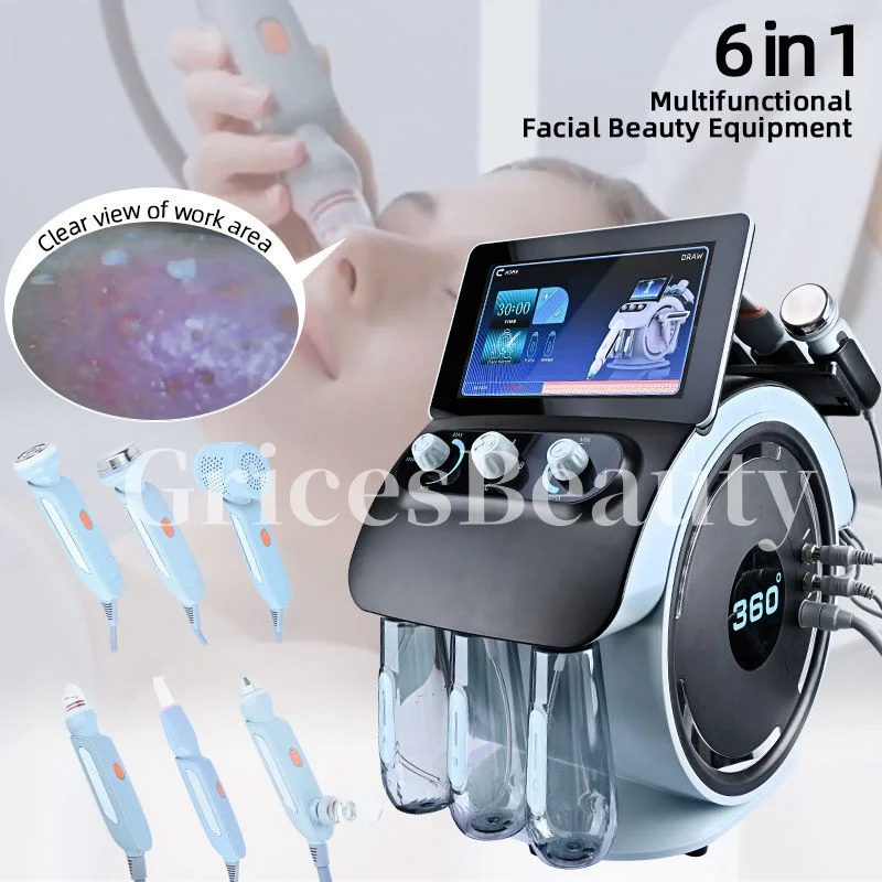 

New 6 in 1 Facial Machine Deep Facial Cleaning Skin Rejuvenation Device Skin Testing Suitable For Beauty Salons Facial SPA