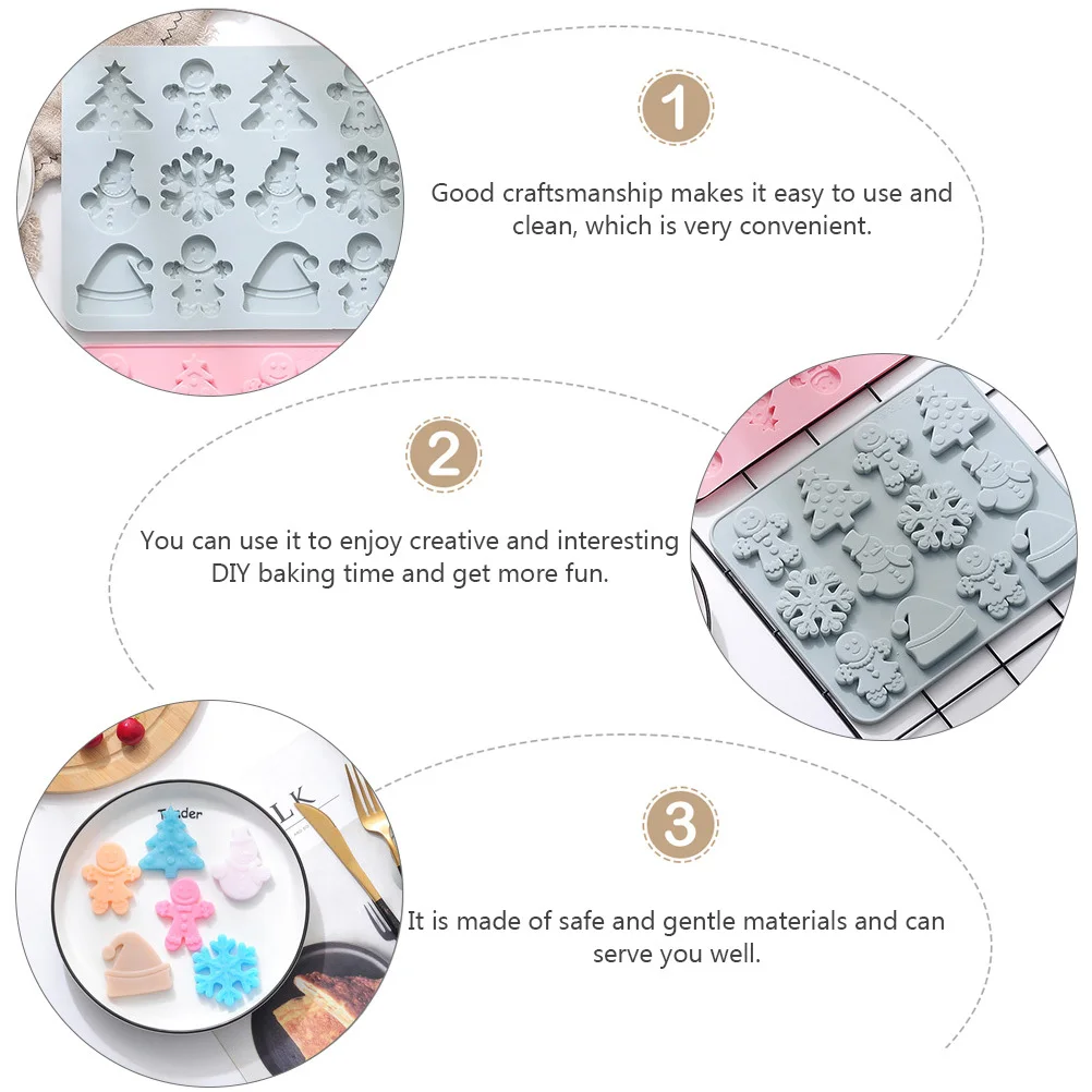 

Silicone Molds Christmas Theme Baking Diy Cake Cartoon Mold For Cookies Candies Decoration Biscuit Baking Mold Cake Diy Mould